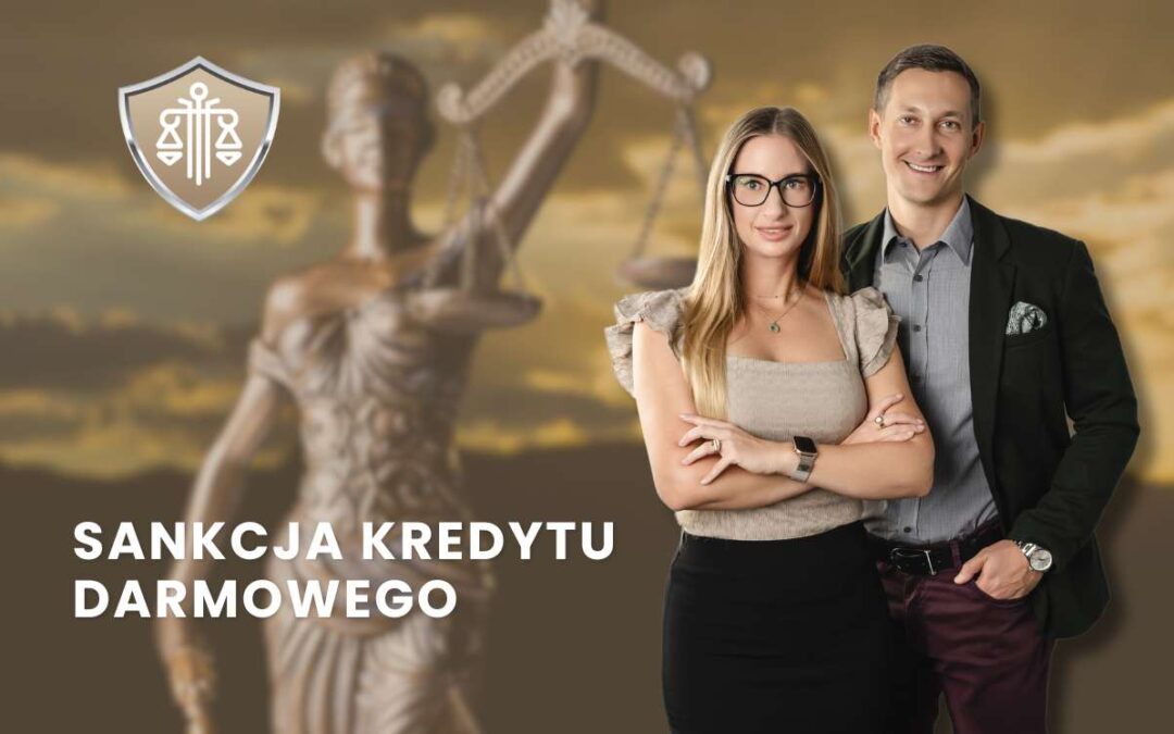 Mecenas Karolina Wysmułek i mecenas Paweł Sysło na tle figurki Temidy